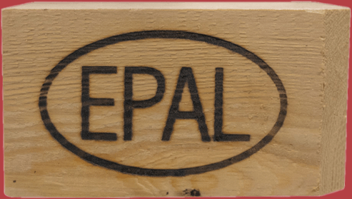 Palettenklotz mit EPAL Einbrand Palettenklotz mit EPAL Einbrand