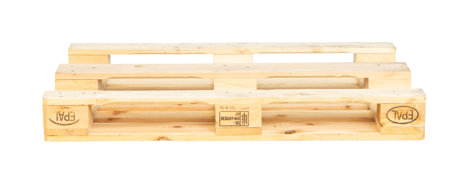 EPAL Europalette, 800 x 1200 x 144 mm, Vollholzklotz – Bild 3