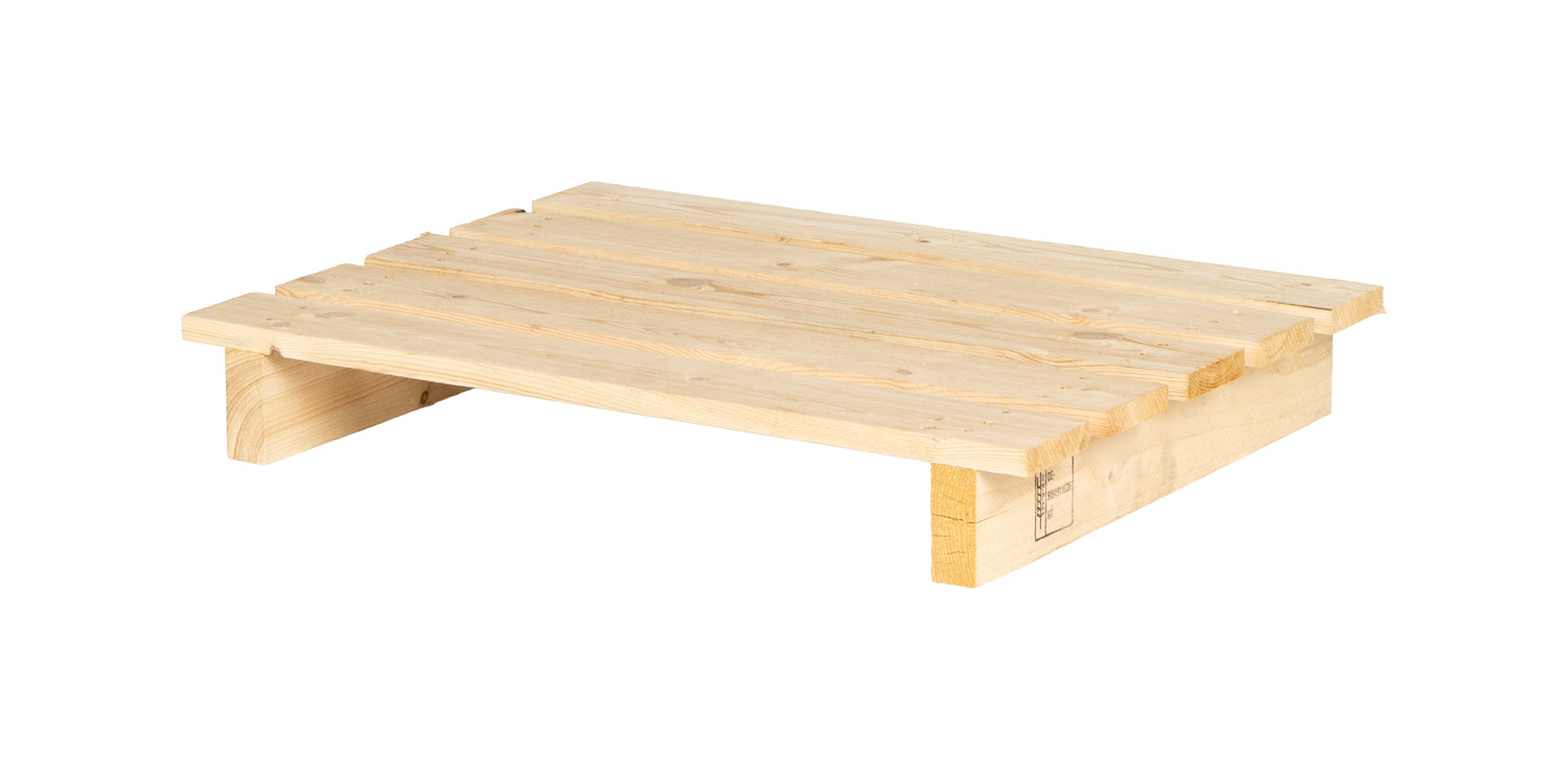 Einwegpalette 600 x 800 mm, neu, Kant – Bild 2